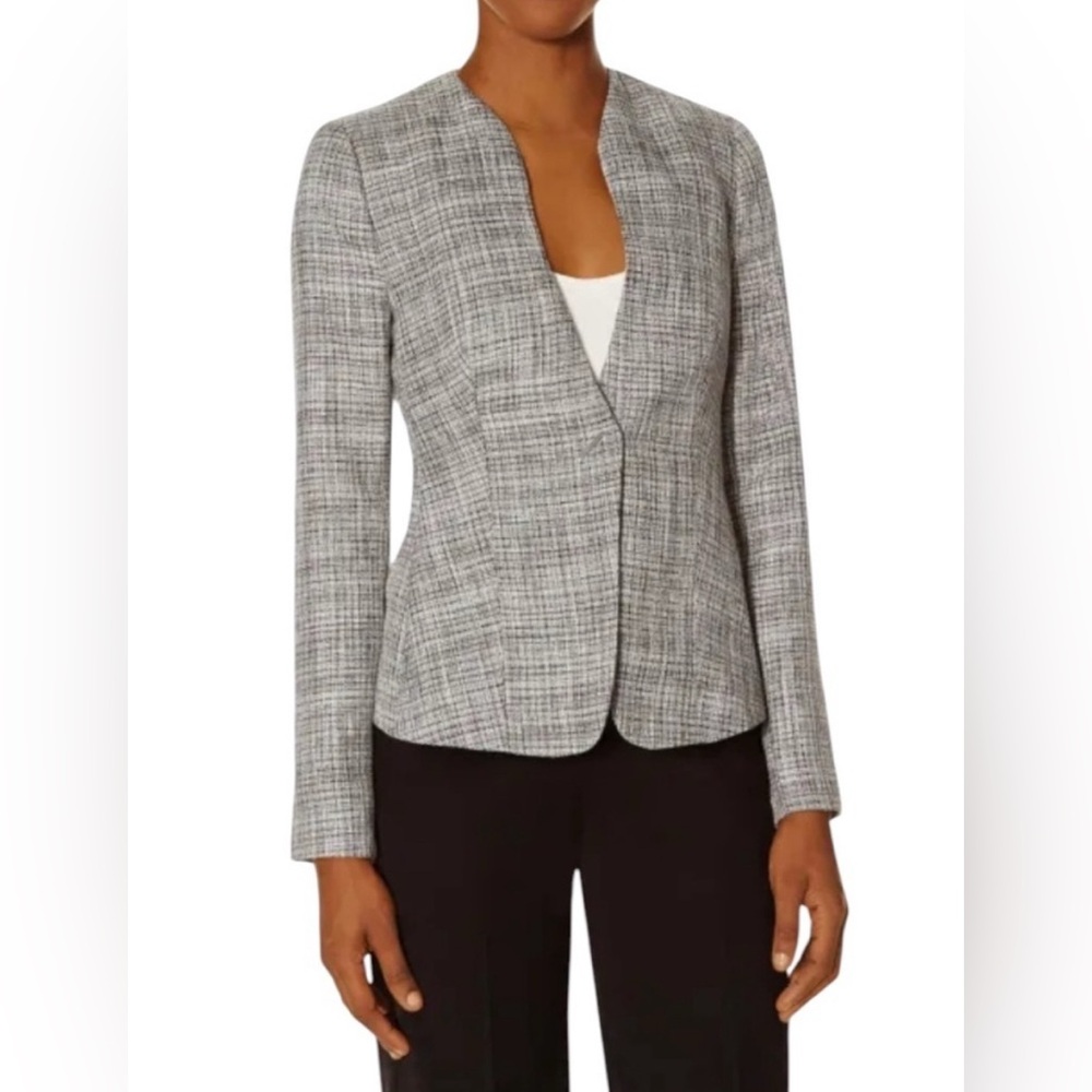 The Limited Scandal Collection Gray Plaid Blazer,Size S,Made in Vietnam